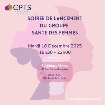Prochainement : Soirée de lancement du groupe de travail Santé Des Femmes
