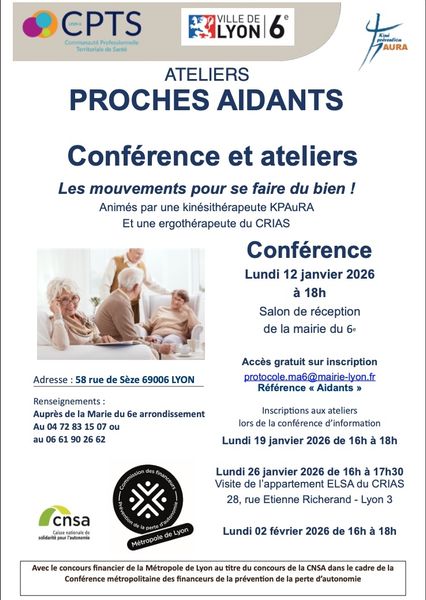 Ateliers Proches Aidants – « Les mouvements pour se faire du bien ! »