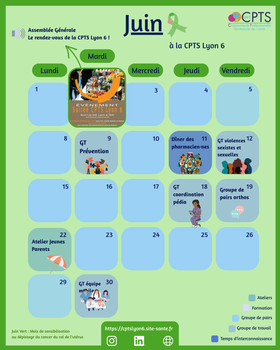 Le calendrier de juin est arrivé ! 💚
