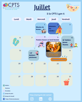 📅 Le programme de juillet de la CPTS Lyon 6 est en ligne !