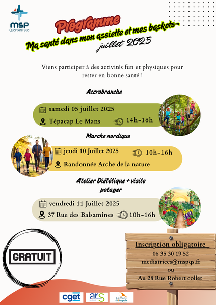Ma santé dans mon assiette et mes baskets – Juillet 2025