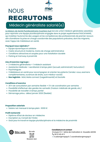 #OFFRE_MÉDECIN_GÉNÉRALISTE_SALARIE_E