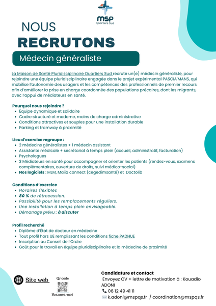 #OFFRE_MÉDECIN_GÉNÉRALISTE