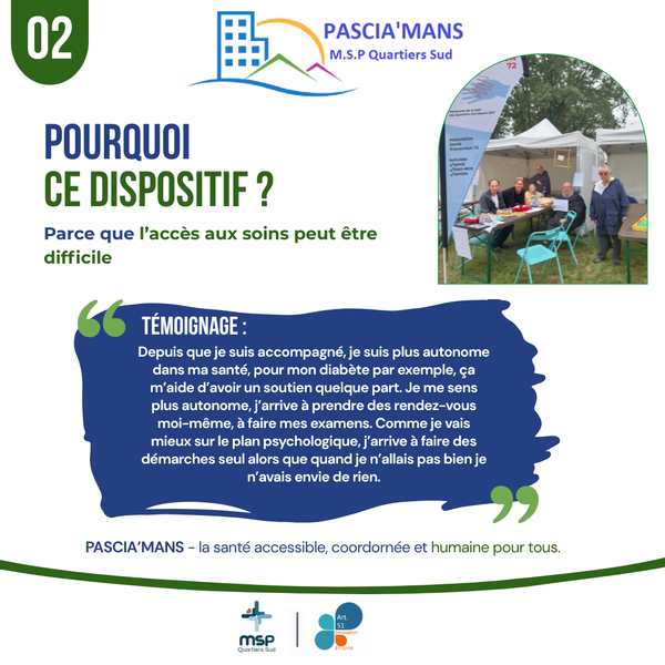 PASCIA’MANS – expérimentation Art 51 : la santé accessible, coordonnée et humaine pour tous.