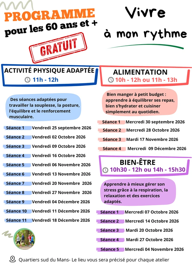 🌿« Vivre à mon rythme » pour les 60 ans et plus.