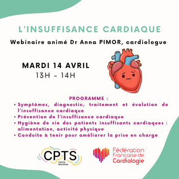 Webinaire sur l'Insuffisance cardiaque animé par Dr Anna PIMOR, cardiologue