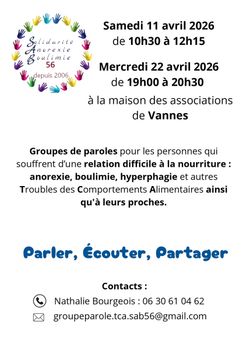 Groupe de Parole Association Solidarité Anorexie Boulimie 56
