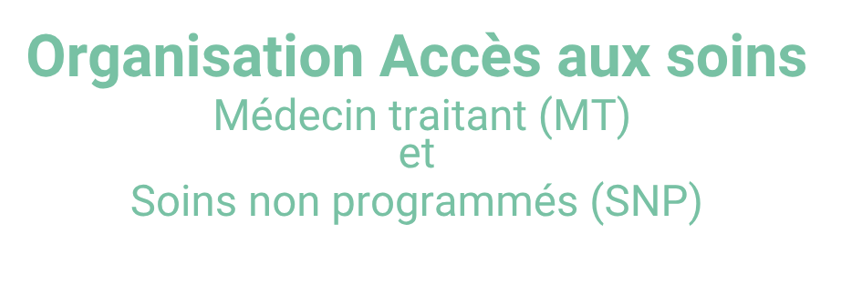 Organisation de l'accès aux soins en 2026