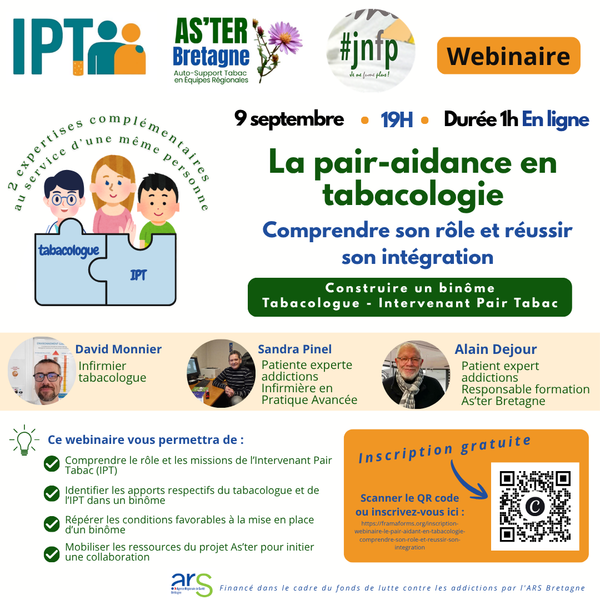 Webinaire « La pair-aidance en tabacologie : comprendre son rôle et réussir son intégration »