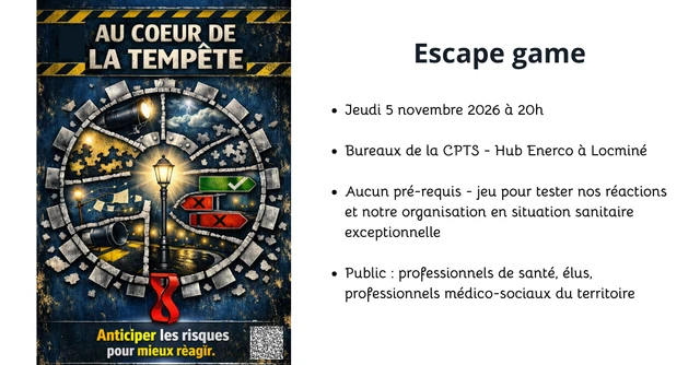 Escape game organisé par la CPTS