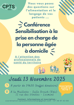 📢 2ème édition Conférence sensibilisation à la prise en charge de la personne âgée 13/11/2025