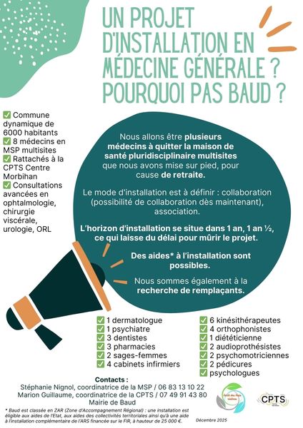 Un projet d'installation en médecin générale ?