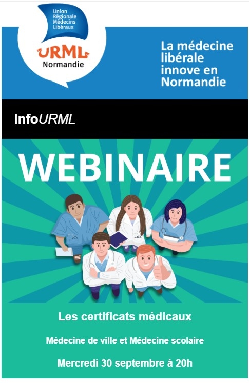 [PS] Webinaire "Les certificats médicaux" médecine de ville et médecine scolaire