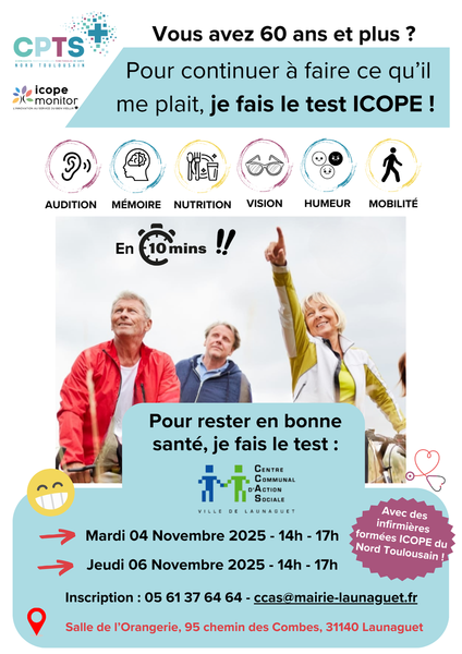 🧓🏼 Dépistage ICOPE au sein du CCAS de Launaguet