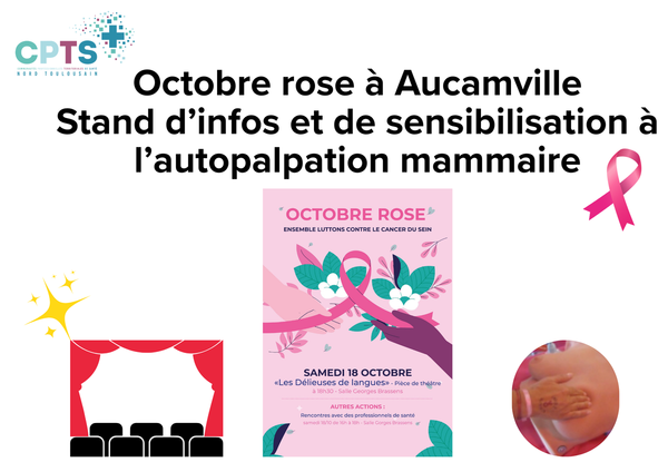 🎀 Octobre Rose – Les Délieuses de langues - Aucamville - Stand de sensibilisation au cancer du sein 